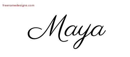 Classic Name Tattoo Designs Maya Graphic Download