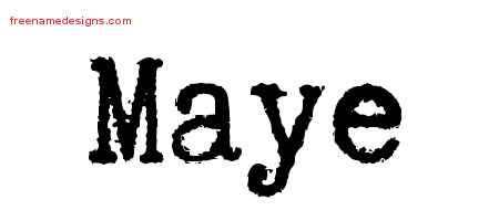Typewriter Name Tattoo Designs Maye Free Download