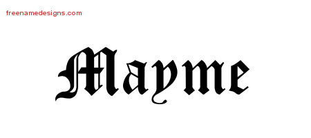 Blackletter Name Tattoo Designs Mayme Graphic Download