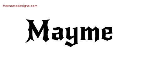 Gothic Name Tattoo Designs Mayme Free Graphic