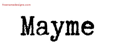 Typewriter Name Tattoo Designs Mayme Free Download