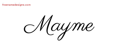 Classic Name Tattoo Designs Mayme Graphic Download