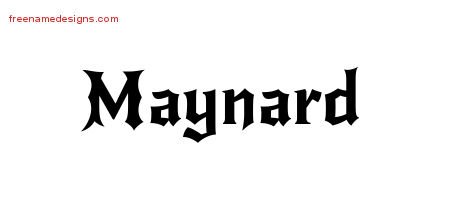 Gothic Name Tattoo Designs Maynard Download Free