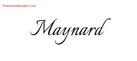 Calligraphic Name Tattoo Designs Maynard Free Graphic