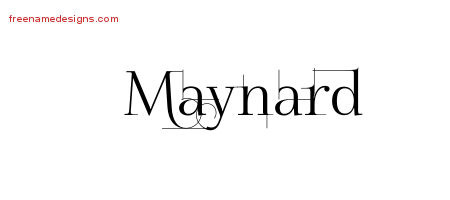 Decorated Name Tattoo Designs Maynard Free Lettering
