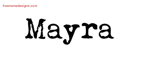 Vintage Writer Name Tattoo Designs Mayra Free Lettering
