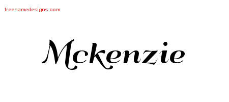 Art Deco Name Tattoo Designs Mckenzie Printable