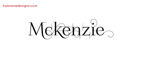Decorated Name Tattoo Designs Mckenzie Free