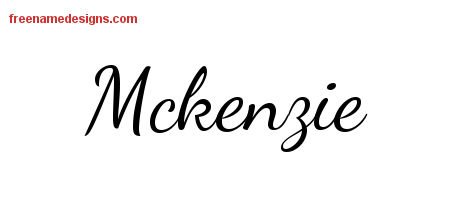 Lively Script Name Tattoo Designs Mckenzie Free Printout