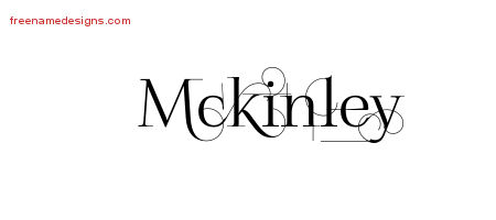 Decorated Name Tattoo Designs Mckinley Free Lettering
