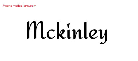 Calligraphic Stylish Name Tattoo Designs Mckinley Free Graphic