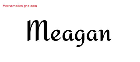 Calligraphic Stylish Name Tattoo Designs Meagan Download Free