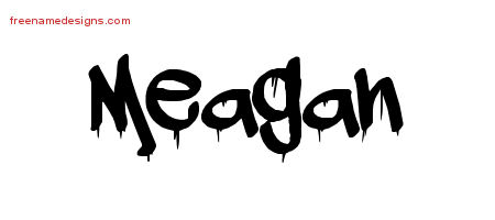 Graffiti Name Tattoo Designs Meagan Free Lettering