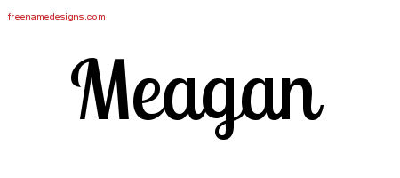 Handwritten Name Tattoo Designs Meagan Free Download