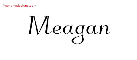 Elegant Name Tattoo Designs Meagan Free Graphic