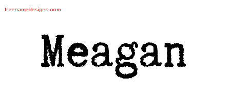 Typewriter Name Tattoo Designs Meagan Free Download