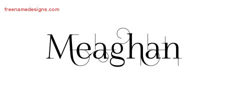 Decorated Name Tattoo Designs Meaghan Free