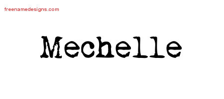 Vintage Writer Name Tattoo Designs Mechelle Free Lettering