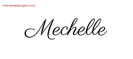 Classic Name Tattoo Designs Mechelle Graphic Download