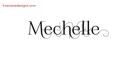 Decorated Name Tattoo Designs Mechelle Free
