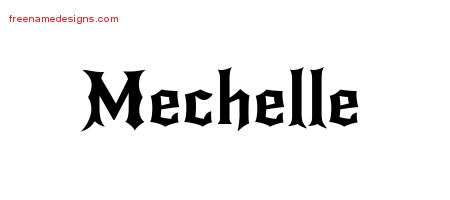 Gothic Name Tattoo Designs Mechelle Free Graphic