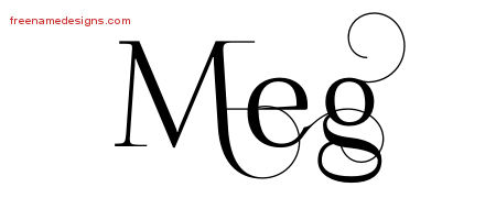 Decorated Name Tattoo Designs Meg Free