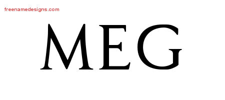 Regal Victorian Name Tattoo Designs Meg Graphic Download
