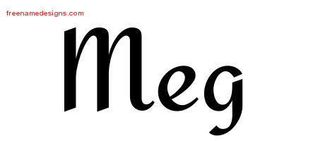Calligraphic Stylish Name Tattoo Designs Meg Download Free