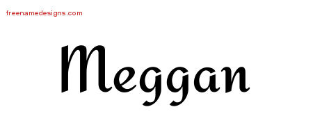 Calligraphic Stylish Name Tattoo Designs Meggan Download Free