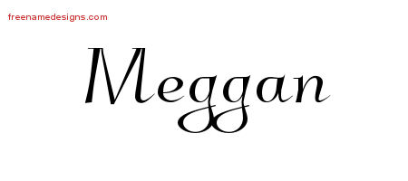 Elegant Name Tattoo Designs Meggan Free Graphic