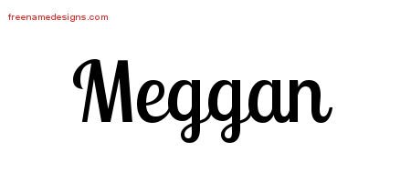 Handwritten Name Tattoo Designs Meggan Free Download