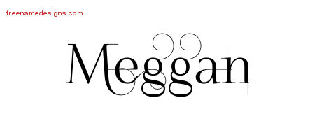 Decorated Name Tattoo Designs Meggan Free