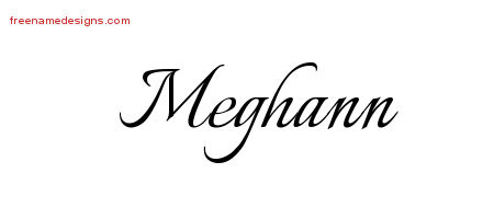 Calligraphic Name Tattoo Designs Meghann Download Free
