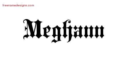 Old English Name Tattoo Designs Meghann Free
