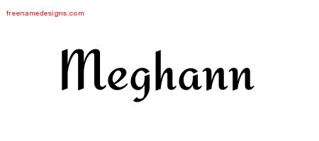 Calligraphic Stylish Name Tattoo Designs Meghann Download Free