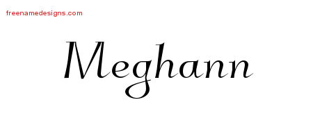 Elegant Name Tattoo Designs Meghann Free Graphic