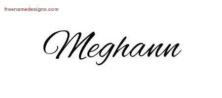 Cursive Name Tattoo Designs Meghann Download Free