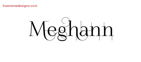 Decorated Name Tattoo Designs Meghann Free