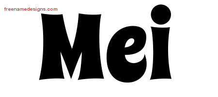 Groovy Name Tattoo Designs Mei Free Lettering