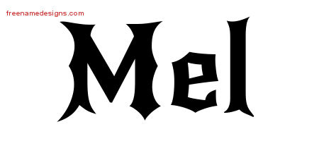 Gothic Name Tattoo Designs Mel Download Free