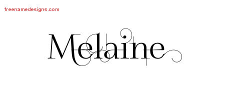 Decorated Name Tattoo Designs Melaine Free