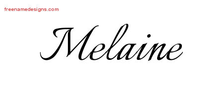 Calligraphic Name Tattoo Designs Melaine Download Free
