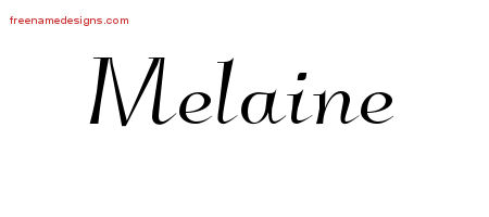 Elegant Name Tattoo Designs Melaine Free Graphic