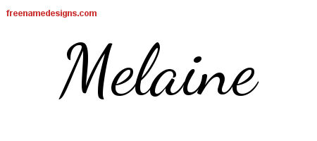 Lively Script Name Tattoo Designs Melaine Free Printout