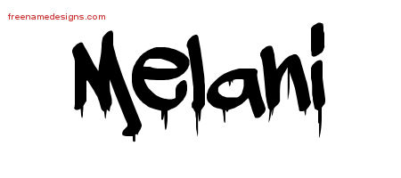 Graffiti Name Tattoo Designs Melani Free Lettering