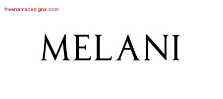 Regal Victorian Name Tattoo Designs Melani Graphic Download