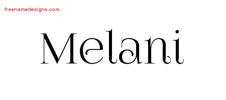 Vintage Name Tattoo Designs Melani Free Download