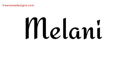 Calligraphic Stylish Name Tattoo Designs Melani Download Free