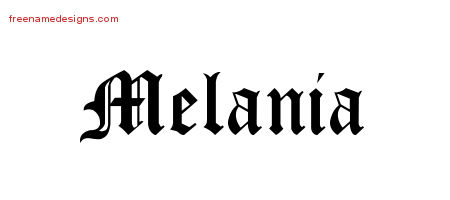 Blackletter Name Tattoo Designs Melania Graphic Download