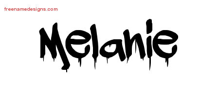 Graffiti Name Tattoo Designs Melanie Free Lettering
